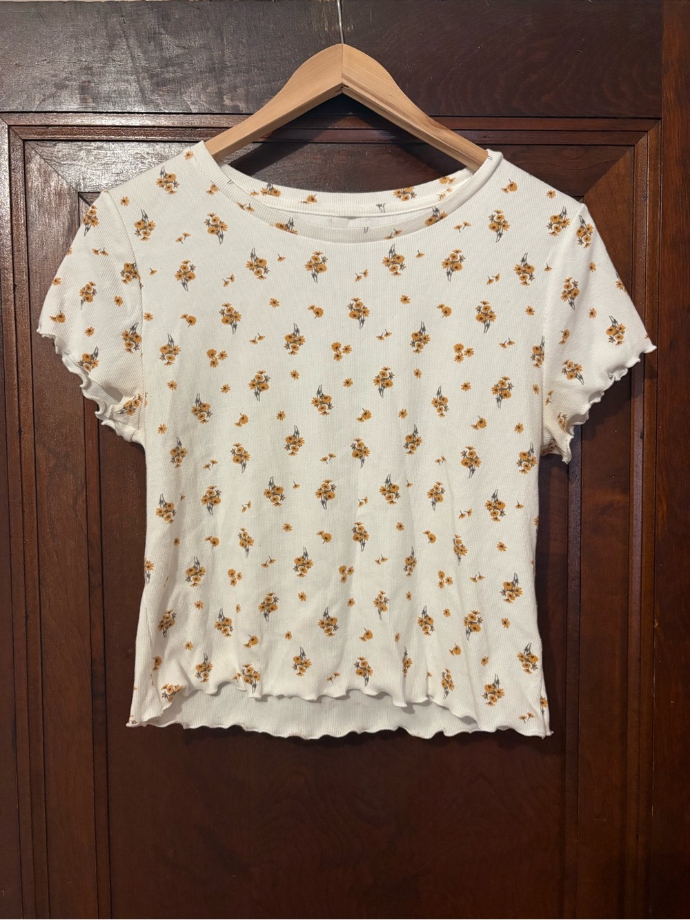 Floral Ruffle Baby Tee